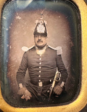 Load image into Gallery viewer, C1850 1/4 Daguerreotype French Infantry Officer in Original Wall Frame