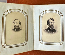 Load image into Gallery viewer, 1860s Photo Album With Civil War Soldier Generals Lincoln Minnesota CDV Tintypes