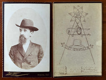 Load image into Gallery viewer, RARE CALIFORNIA POLICE OFFICER FUNERAL WREATH MOURNING ART ADVERTISEMENT 1890