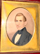 Load image into Gallery viewer, MINIATURE 1830s PORTRAIT OF ALLEN WALKER OF GEORGIA & SON POSS. JOHN WOOD DODGE