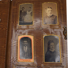 Load image into Gallery viewer, Large Victorian Era Photo Album with CDV Cabinet Card & Tintype Photos