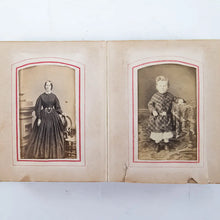 Load image into Gallery viewer, Small Photo Album + 29 CDVs Ohio Illinois 1860s 1870s