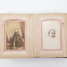 Load image into Gallery viewer, Small Photo Album + 29 CDVs Ohio Illinois 1860s 1870s