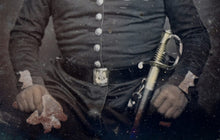 Load image into Gallery viewer, C1850 1/4 Daguerreotype French Infantry Officer in Original Wall Frame