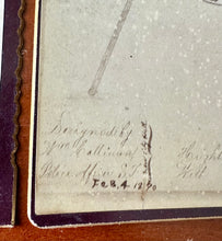 Load image into Gallery viewer, RARE CALIFORNIA POLICE OFFICER FUNERAL WREATH MOURNING ART ADVERTISEMENT 1890