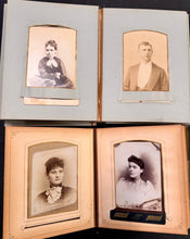 Load image into Gallery viewer, Two Photo Albums 71 Total Images Cabinet Card CDV Tintype