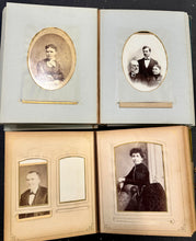 Load image into Gallery viewer, Two Photo Albums 71 Total Images Cabinet Card CDV Tintype