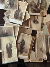 Load image into Gallery viewer, 200 CDV Photos Men & Boys Civil War Era and Later Lot Antique Victorian