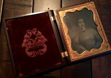 Load image into Gallery viewer, Large 1850s Half Plate Ambrotype - Painting of a Woman - in Rare Union Case