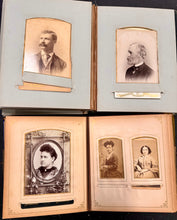 Load image into Gallery viewer, Two Photo Albums 71 Total Images Cabinet Card CDV Tintype