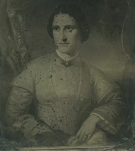 Load image into Gallery viewer, Large 1850s Half Plate Ambrotype - Painting of a Woman - in Rare Union Case