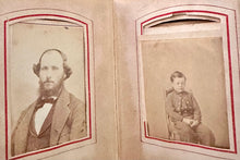 Load image into Gallery viewer, Small Photo Album + 29 CDVs Ohio Illinois 1860s 1870s