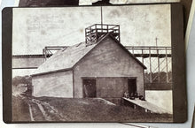 Load image into Gallery viewer, Bowdoin College Rowing Team Albumen Photo + Boathouse Cabinet Card Maine 1800s