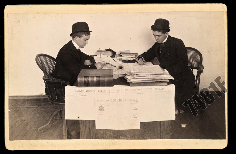 Photo Aurora Missouri Mining Town Newspaper Men at Work Occupa