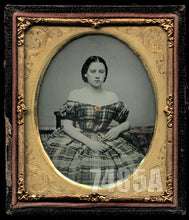Load image into Gallery viewer, 1/6 Tinted Ambrotype Beautiful Girl Off Shoulder Dress Possible ID