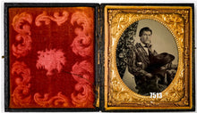 Load image into Gallery viewer, 1860s Tintype Self Portrait of Photographer in Work Coat Washington State?