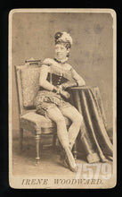 Load image into Gallery viewer, Rare Tattooed Woman CDV Irene Woodward Bowery NYC Tattoo Photo