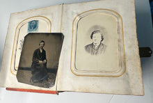 Load image into Gallery viewer, 1860s 1870s Photo Album with Civil War Sailor Illinois & Pennsylvania