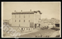 Load image into Gallery viewer, Rare Outdoor Street View Aurora Illinois 1860s Storefront Signs CDV Photo