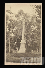 Load image into Gallery viewer, EX SOLDIER? AT ILLINOIS CIVIL WAR MONUMENT CDV PHOTOGRAPH 1860s