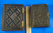 Load image into Gallery viewer, Two Empty 1860s Leather Photo Albums for CDVs & Tintypes