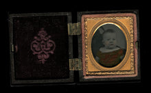 Load image into Gallery viewer, Miniature 1/16 Ambrotype in Union Case Sleeping Monk ID'd Baby Hidden Mother