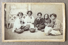 Load image into Gallery viewer, Rare HAWAII CDV Group Eating Poi by Dickson 1860s Photo