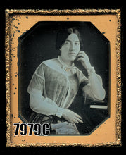 Load image into Gallery viewer, Beautiful Woman in Rare Double Door "LARWILL" Style Case 6th Plate Daguerreotype
