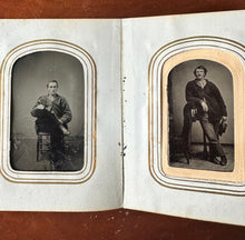 Load image into Gallery viewer, 1860s Photo Album With Civil War Soldier Generals Lincoln Minnesota CDV Tintypes