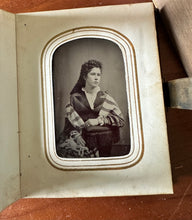 Load image into Gallery viewer, 1860s Photo Album With Civil War Soldier Generals Lincoln Minnesota CDV Tintypes