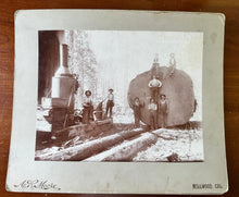 Load image into Gallery viewer, Lot of 5 Rare Antique Logging Photos Sequoia National Forest 1890s