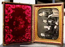 Load image into Gallery viewer, Large HALF-PLATE Daguerreotype Photo of a Family - Full Case - 1850s - Sealed