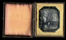 Load image into Gallery viewer, 1840s 1/6 Daguerreotype Photo Preacher / Reverend (?) Holding Book & Wife