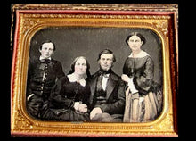 Load image into Gallery viewer, Large HALF-PLATE Daguerreotype Photo of a Family - Full Case - 1850s - Sealed