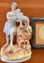 Load image into Gallery viewer, VERY RARE SET! Daguerreotype of Little Girl PLUS Original Statue Antique Photo