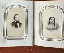 Load image into Gallery viewer, 1860s Photo Album With Civil War Soldier Generals Lincoln Minnesota CDV Tintypes