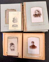 Load image into Gallery viewer, Two Photo Albums 71 Total Images Cabinet Card CDV Tintype