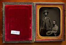 Load image into Gallery viewer, Excellent Half Plate Ambrotype by REHN of Two Men, One Holding Shotgun