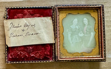 Load image into Gallery viewer, Beautiful 1/6 Daguerreotype ID’d Girls Texas Photographer? 1850s Women Friends