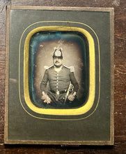 Load image into Gallery viewer, C1850 1/4 Daguerreotype French Infantry Officer in Original Wall Frame