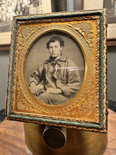 Load image into Gallery viewer, 1/6 Plate Ambrotype Young Civil War Sailor Circa 1861 USN Navy Photo 1800s Rare