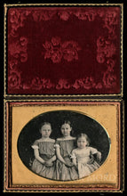 Load image into Gallery viewer, Beautiful 1/4 Daguerreotype ~ Sisters Holding Hands - Matching Dresses Tinted