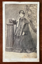 Load image into Gallery viewer, Woman Photographer with Camera 1860s CDV Photo Michigan Rare