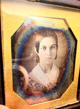 Load image into Gallery viewer, Early / 1840s Daguerreotype of Pretty Woman Ringlet Curls in Hair
