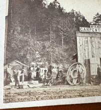 Load image into Gallery viewer, Rare Original CDV Railway Camp in Utah 1860s
