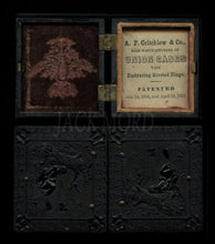 Load image into Gallery viewer, Miniature 1/16 Tintype Girl Hidden Mother Scarce Sleeping Monk Union Case Rare