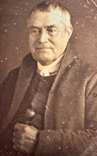 Load image into Gallery viewer, 1/4 MA Root Dag of Old Man Holding Cane Born in 1700s