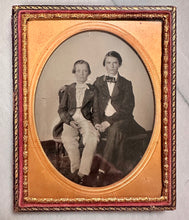 Load image into Gallery viewer, Ambrotype Photo Little Boys Holding Hands Oregon Or California Photographer 1850s