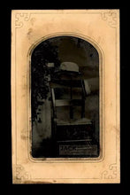 Load image into Gallery viewer, Unusual Tintype Photo Hats on Photographer Stand Antique still Life Rare 1800s