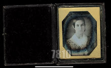 Load image into Gallery viewer, Early / 1840s Daguerreotype of Pretty Woman Ringlet Curls in Hair